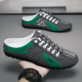 Finn | Heren Vetersluiting Half-Open Sneaker Muiltjes Casual Schoenen