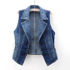 Esme | Dames Casual Spijker Gilet zonder Mouwen
