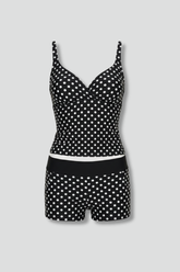 Delaney | Dames Tankini Set met Wrap-Top en Shorts