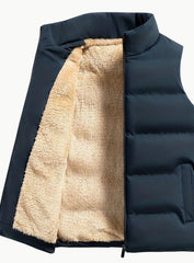 Anna | Bodywarmer Dames Fleece Gevoerd Mouwloos Wintervest Opstaande Kraag