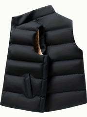 Anna | Bodywarmer Dames Fleece Gevoerd Mouwloos Wintervest Opstaande Kraag