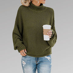 Johanna | Damen Oversize Rollkragen Strickpullover für den Winter