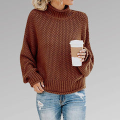 Johanna | Damen Oversize Rollkragen Strickpullover für den Winter