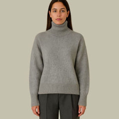 Luisa | Damen Oversize Rollkragenpullover aus Merinowolle