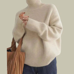 Luisa | Damen Oversize Rollkragenpullover aus Merinowolle