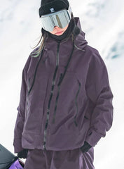 Leonie | Damen Wasserdichte Ski-Jacke Winddichte Kapuzenjacke für Schnee und Outdoor