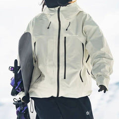 Leonie | Damen Wasserdichte Ski-Jacke Winddichte Kapuzenjacke für Schnee und Outdoor