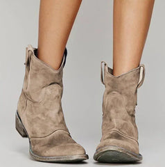 Marlene | Damen Wildleder-Westernstiefeletten für einen stilvollen Look