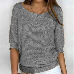 Anna | Dames Gebreide Oversized V-hals Sweater Women Comfortabele Trui