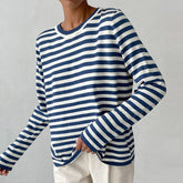 Julia | Dames Gestreepte Lange Mouwen T-Shirt