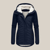 Fleur | Dames Gewatteerde Jas Fleece Gevoerd Winddichte Parka Capuchon