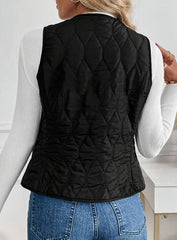 Anna | Dames Gewatteerde Mouwloze Bodywarmer Knoopsluiting Voorzakken parka dames