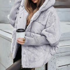 Eva | Dames Gewatteerde Winterjas Nepbont Capuchon Oversized Puffer