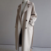 Lieke | Dames Longline Dubbelknoop Kasjmier Women Coat Oversized
