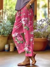 Eva | Dames Losvallende Bloemenprint Casual Broek met Zakken