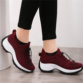 Eva | Dames Orthopedische Gedempt Vetersluiting Platform Sneakers