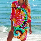 Eva | Dames Oversized Tie-Dye Zomerse Hemdblousejurk