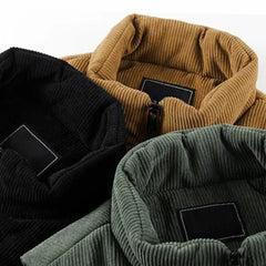Bowen | Heren Corduroy Gewatteerde Bodywarmer Fleece Gevoerd Vest