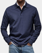 Jesse | Heren Klassiek Langarm Poloshirt met Polokraag
