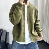 Levi | Heren Mens Cardigan Oversized Gebreide Knoop Vest