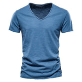 Bram | Heren Slim-Fit Kreukvrij V-hals T-shirt