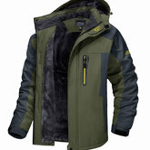 Julian | Herren Fleece-gefütterte Winterjacke mit Reißverschluss und Kapuze