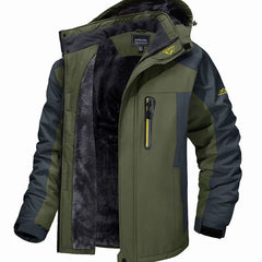 Julian | Herren Fleece-gefütterte Winterjacke mit Reißverschluss und Kapuze