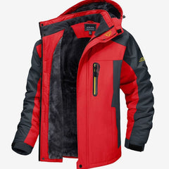Julian | Herren Fleece-gefütterte Winterjacke mit Reißverschluss und Kapuze