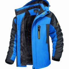 Julian | Herren Fleece-gefütterte Winterjacke mit Reißverschluss und Kapuze
