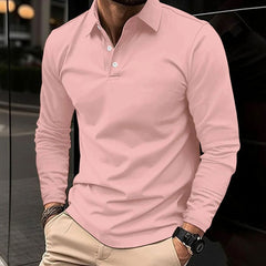 Christian | Herren Klassisches Langarm-Poloshirt Slim-Fit Eleganter Kragen