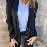 Anna | Trenchcoat Dames Elegante Lange Blazerjas met Reverskraag