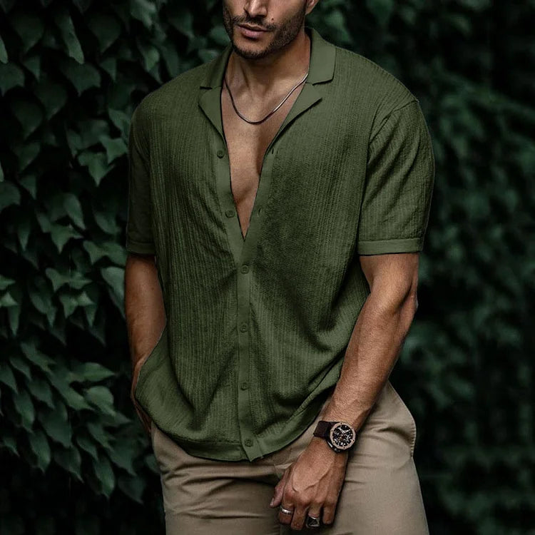 Kieran | Men Casual Short Sleeve Button Shirt
