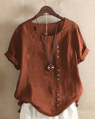 Ingrid | Dames Zomer Casual Blouse Met Knopdetails