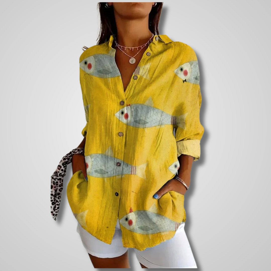 Alicia | Dames Zomer Vintage Casual Blouse