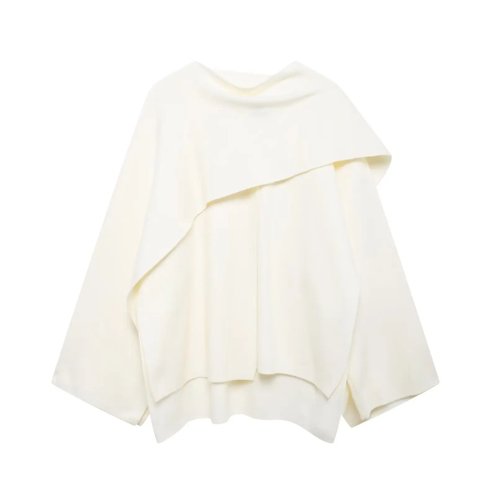 Maya | Dames Elegante Gedrapeerde Cape-Jas