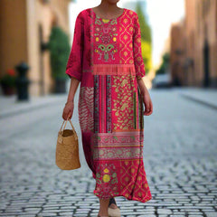 Amelia | Dames Zomer Etnische Bohemian Maxi Jurk