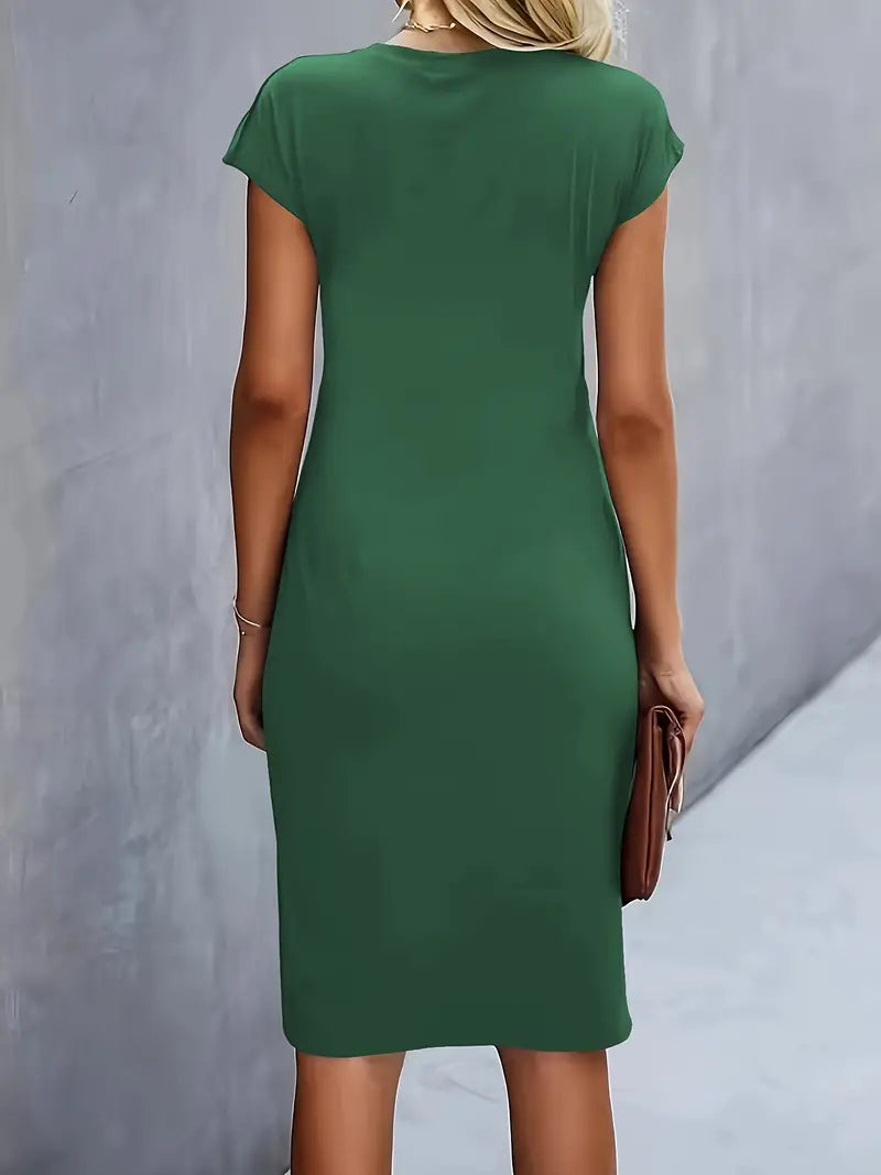 Angelica | Dames Katrien Midi Jurk Tijdloze Snit