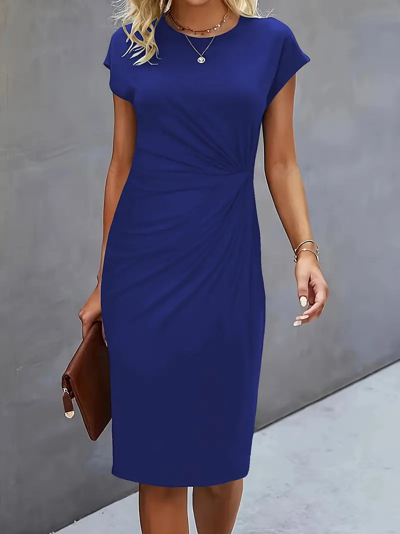 Angelica | Dames Katrien Midi Jurk Tijdloze Snit