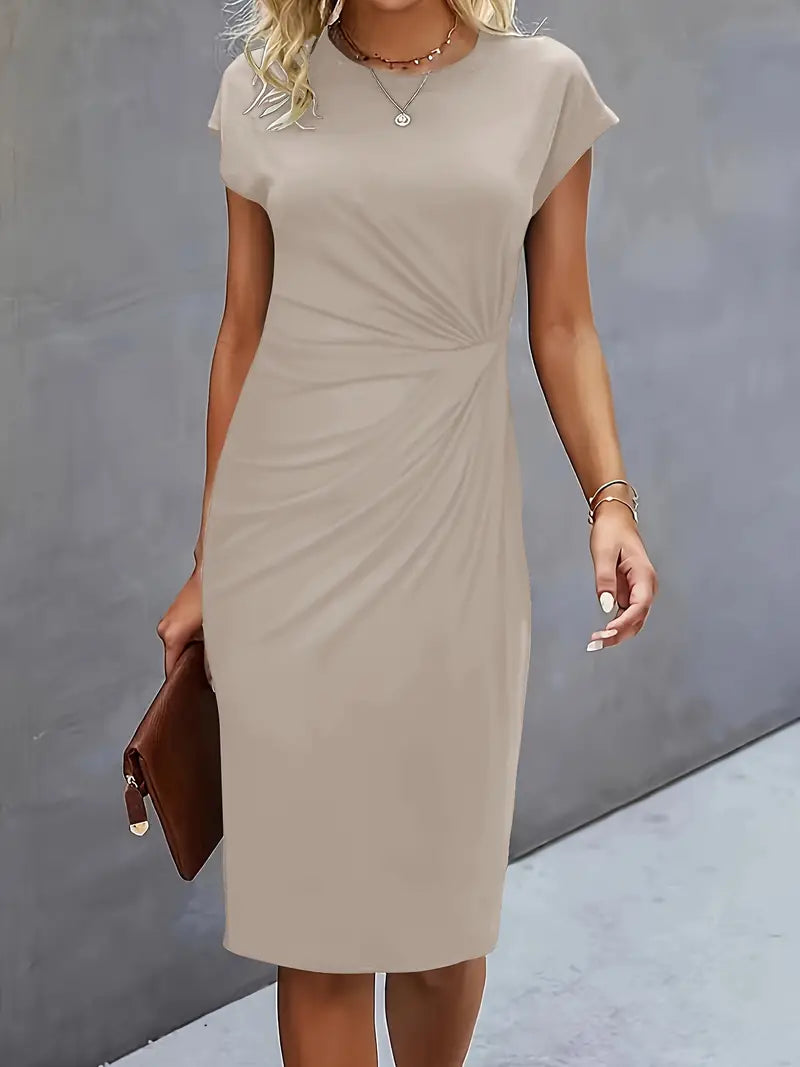 Angelica | Dames Katrien Midi Jurk Tijdloze Snit