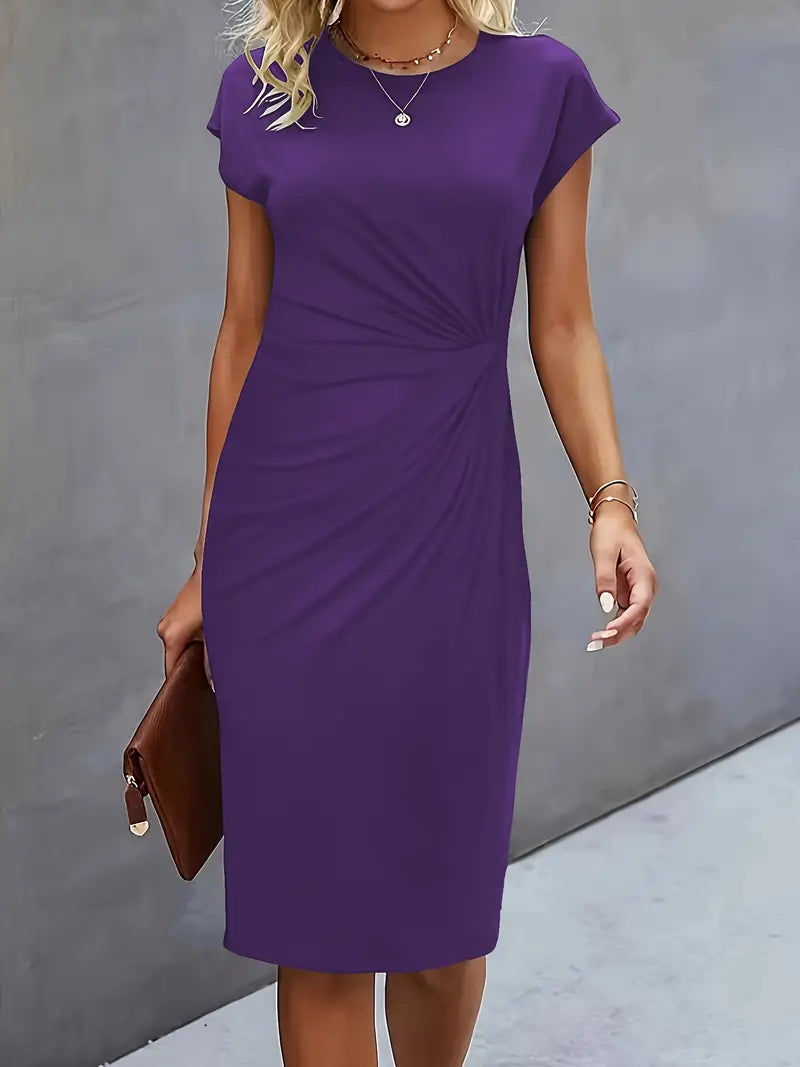 Angelica | Dames Katrien Midi Jurk Tijdloze Snit