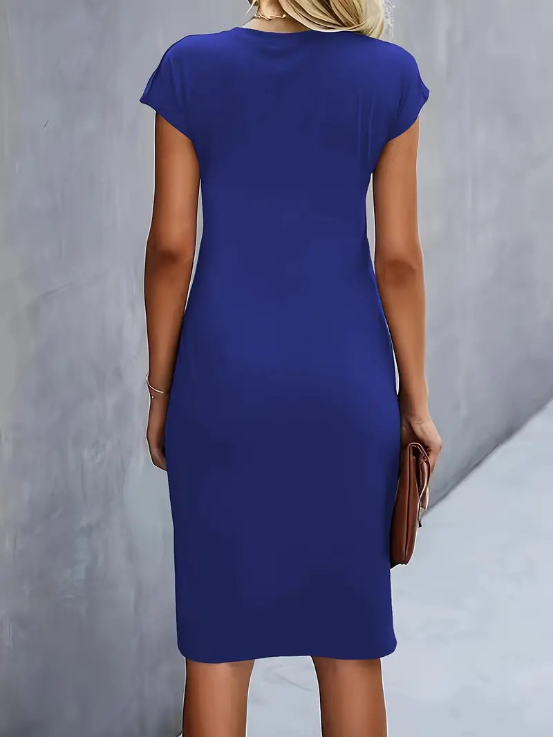 Angelica | Dames Katrien Midi Jurk Tijdloze Snit