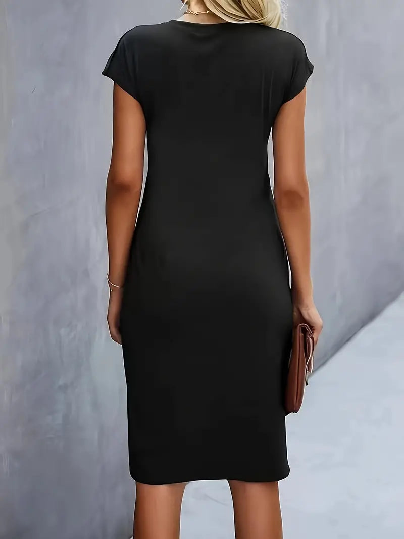 Angelica | Dames Katrien Midi Jurk Tijdloze Snit