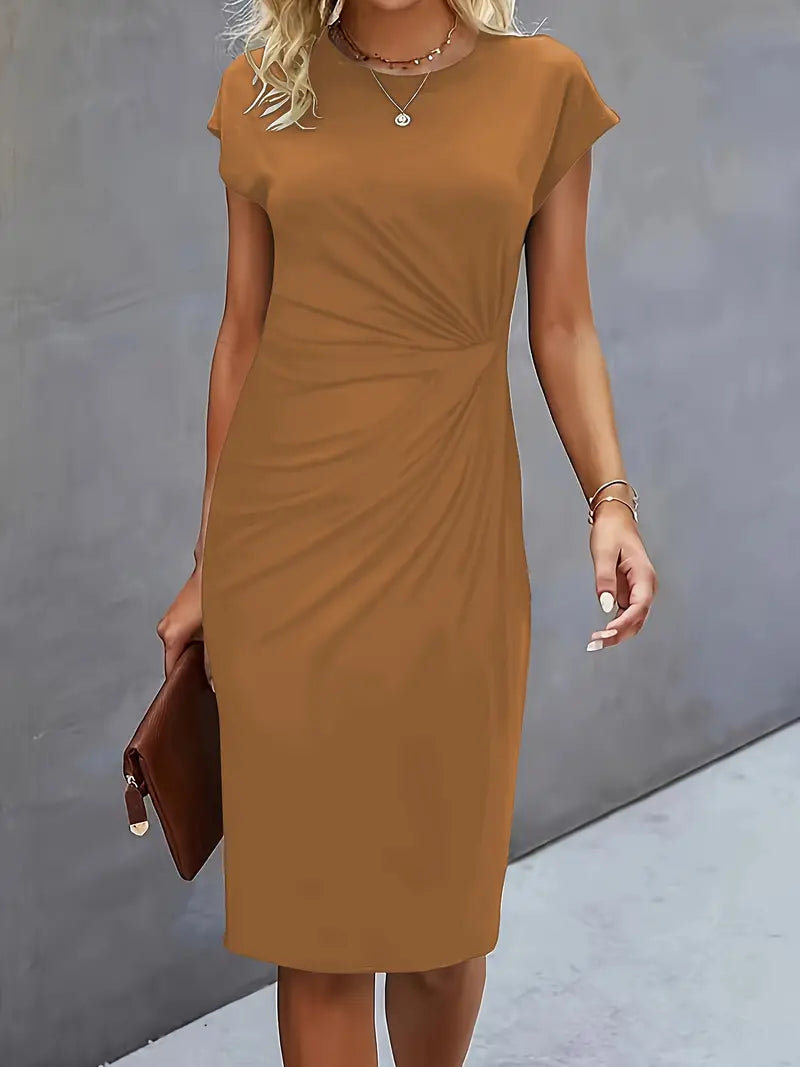 Angelica | Dames Katrien Midi Jurk Tijdloze Snit