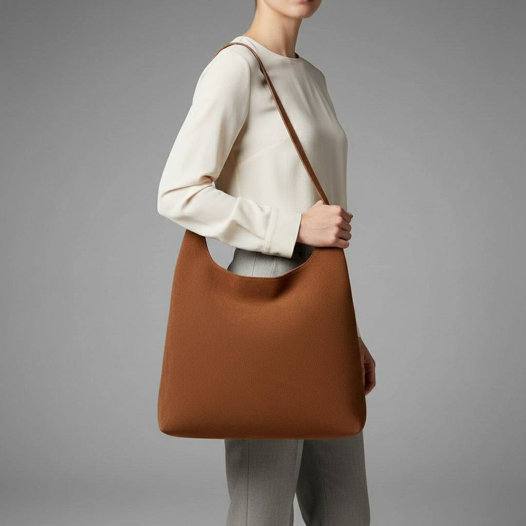Lena | Dames Modieuze Suède Hobo Tas