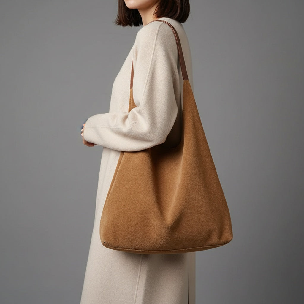 Lena | Dames Modieuze Suède Hobo Tas