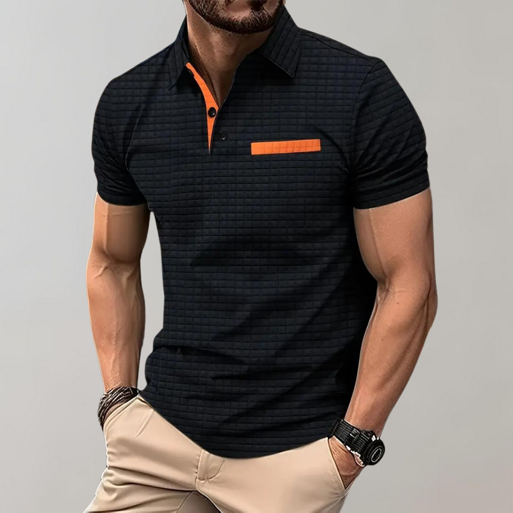 Albert | Heren Casual Contrast Detail Slim Fit Shirt