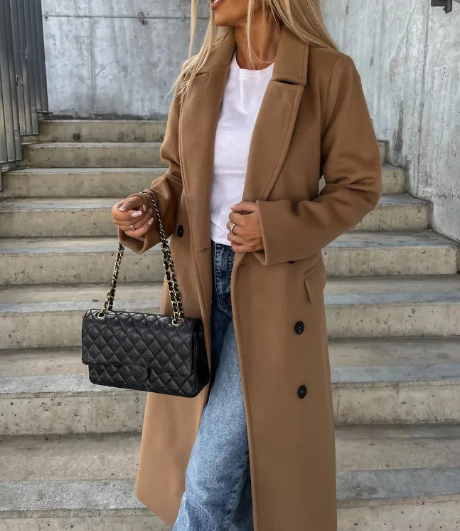 Abigail | Dames Klassieke Lange Trenchcoat