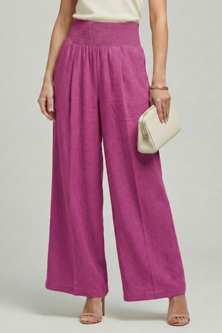 Amara | Dames Palazzo-broek met hoge taille en plooien