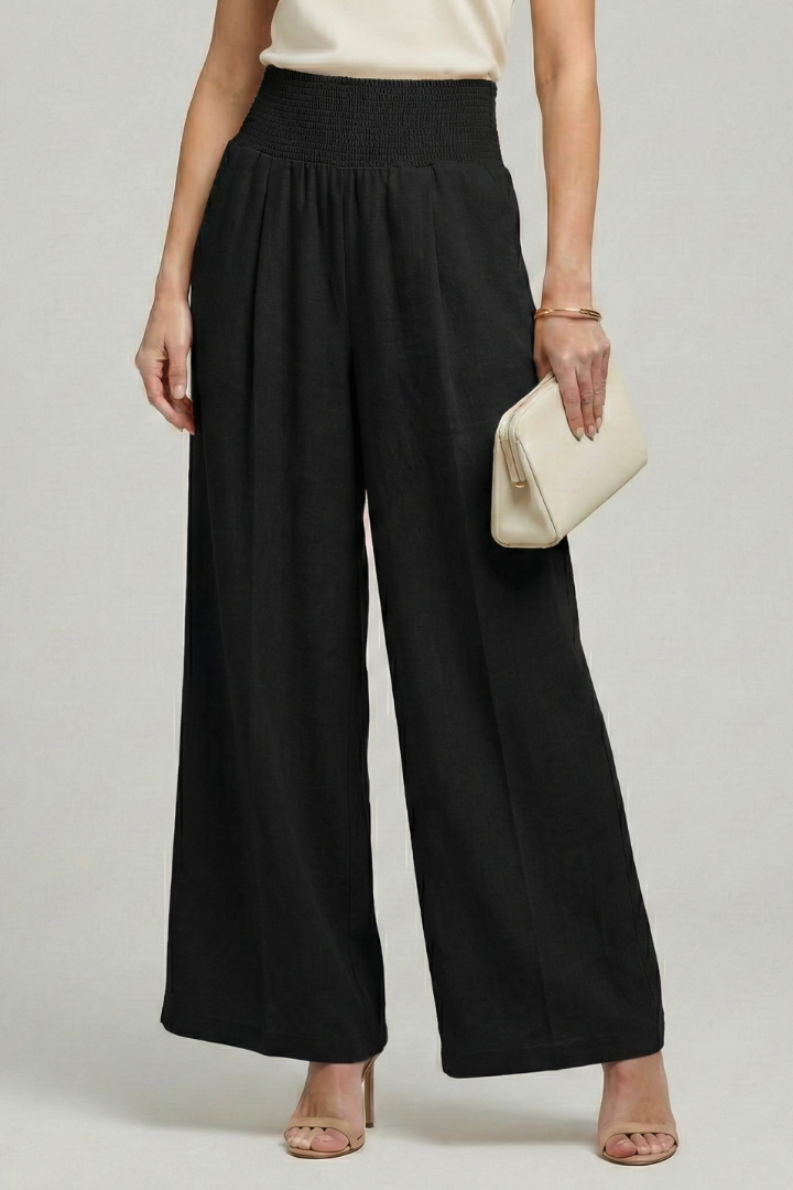 Amara | Dames Palazzo-broek met hoge taille en plooien