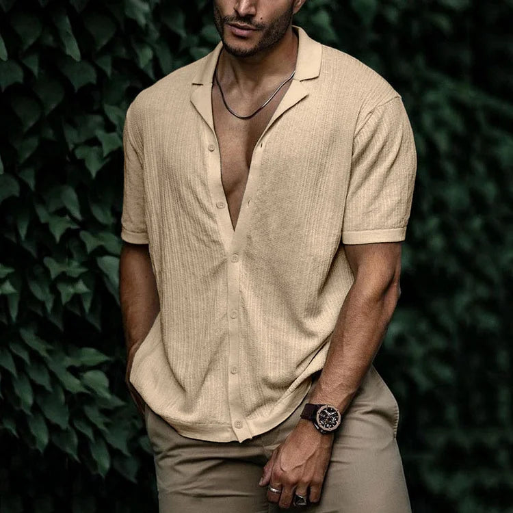 Kieran | Men Casual Short Sleeve Button Shirt